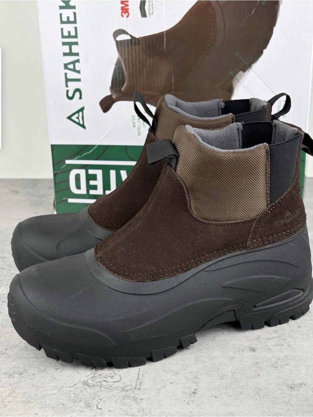 Staherek Men’s Brown Waterproof Winter Chelsea Boots